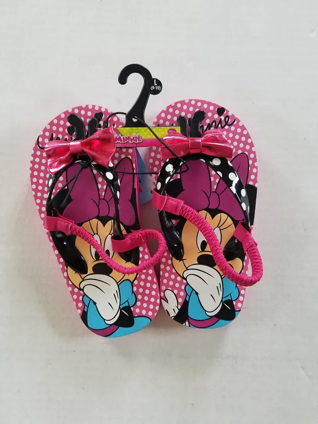 Miinnie Mouse Toddler Girl's Flip Flop  9-10  NWT