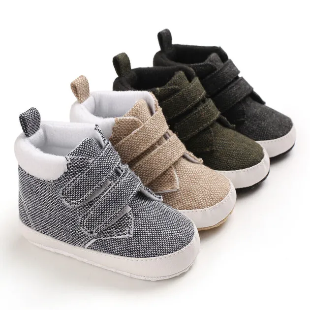 Newborn Baby Boys Crib Shoes Toddler High Top Boots Trainers Infant Warm Booties