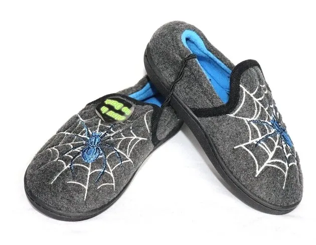 Wonder Nation Glow in the Dark Toddler Boys Slippers, Spider Theme, Choose Size