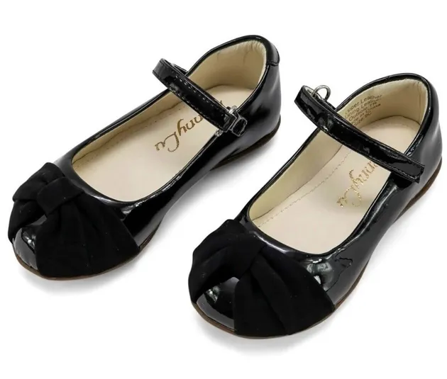 Girls BLACK Dress Flats Shoes