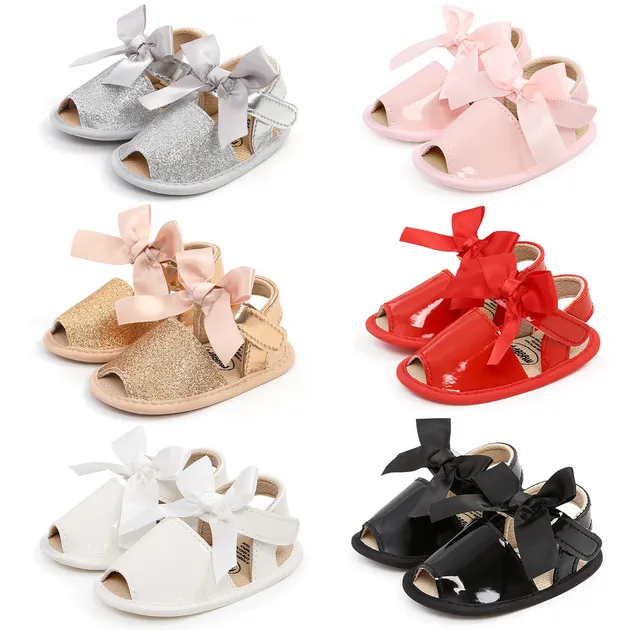 Newborn Baby Girl Crib Crib Shoes Infant Wedding Dress Sandals Princess Outfit