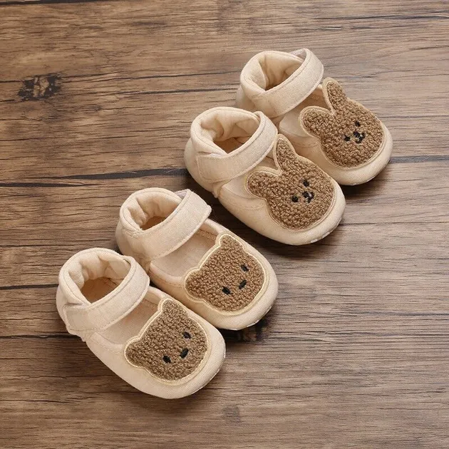 Baby Shoes for Toddler Girl Boys Kids Babies Little Bear and Rabbits 0-18 Months