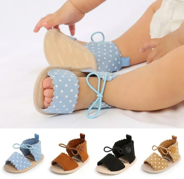 Newborn Baby Girl cRIB Shoes Infant Pre Walker Trainers Soft Sole Summer sandals