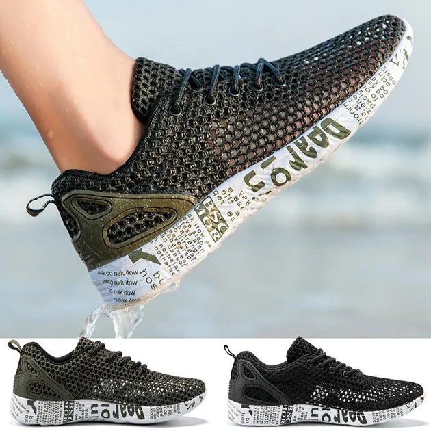 Men's Quick Drying Water Shoes Mesh Lightweight Outdoor Beach Casual Exercise