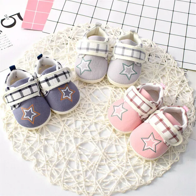 Infant Baby Newborn Boy Girl Toddler Slipper Cotton Anti-Slip Casual Soft Shoes