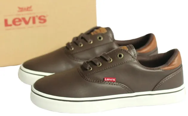 Levi's Boys Ethan Cacti UL Brown/Tan Faux Leather Shoes Casual/Dress Sneakers