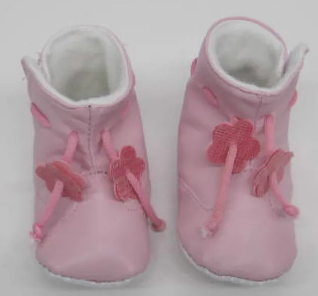  Pink Booties Boots Pram Shoes New 0 to 12 months first shoes BABY GIRL