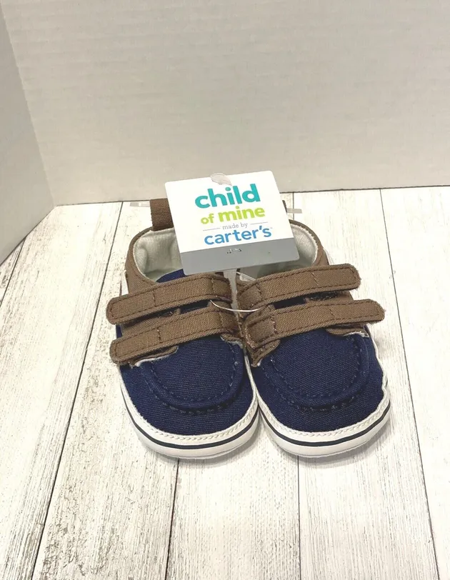 New Baby Boys Boat Shoes~Child of Mine by Carter's~0-3 Month or 3-6 Month