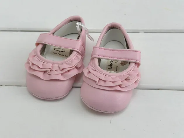 NEW Toddler Baby Girl Blush Pink Leather Shoes 0-6 months, most beautiful blush