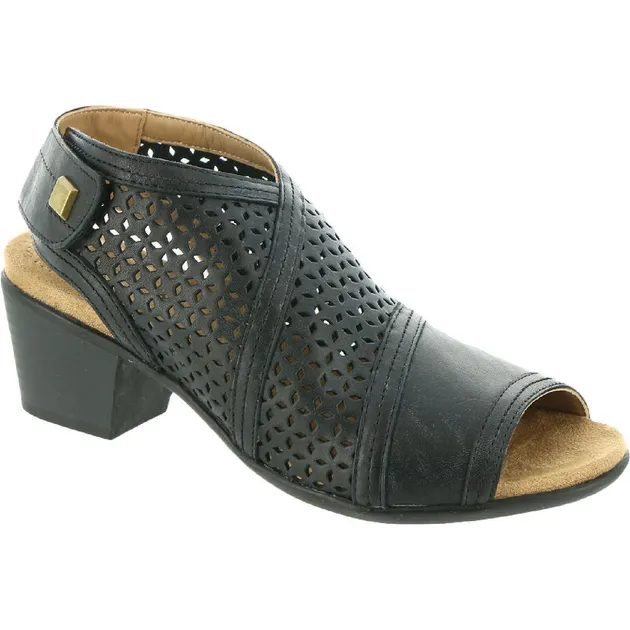 Array Womens Kensley Leather Slip On Bootie Heel Sandals  Shoes BHFO 1773