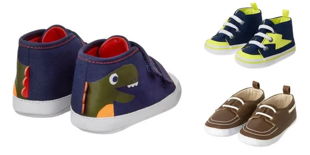 NWT Gymboree  Baby Boys Bolt Dinosaur High Top Crib Shoes Sneakers Boat Shoes