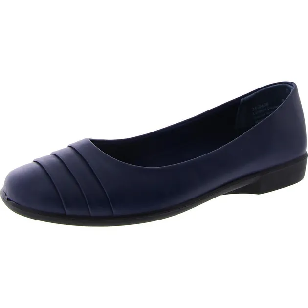 Easy Street Womens Hayes Square Toe Faux Leather Loafers Shoes BHFO 5608