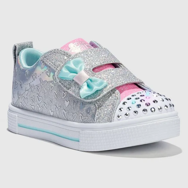 S Sport by Skechers Toddler Girls Sneakers Glitter Metallic Bow-Tie