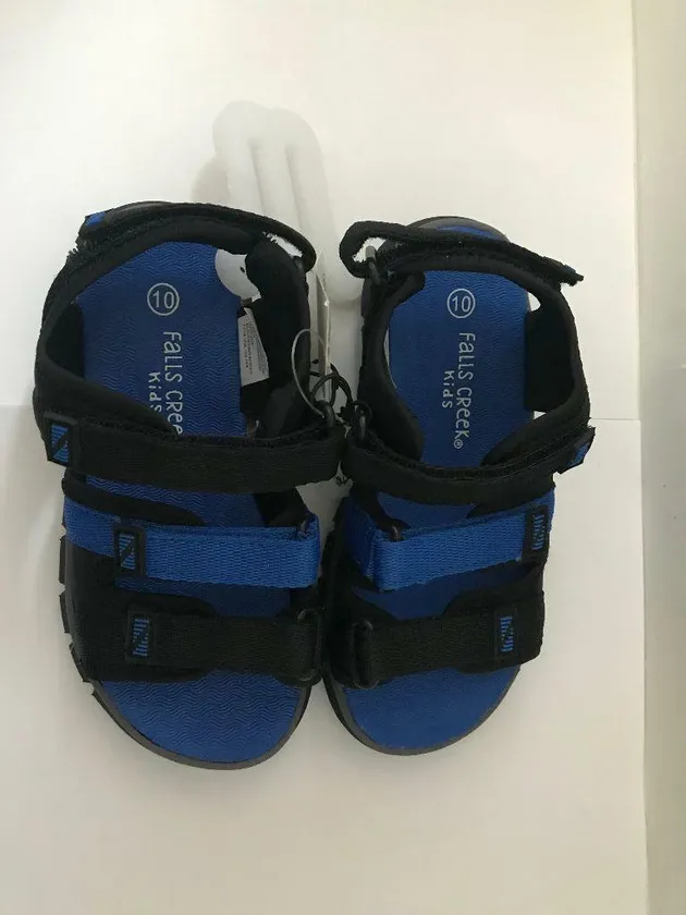 Falls Creek Boy's Lightweight Sandals Black/Blue New