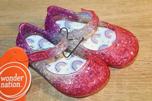 NEW Wonder Nation Toddler Girls Glitter Jelly Shoes Multicolor