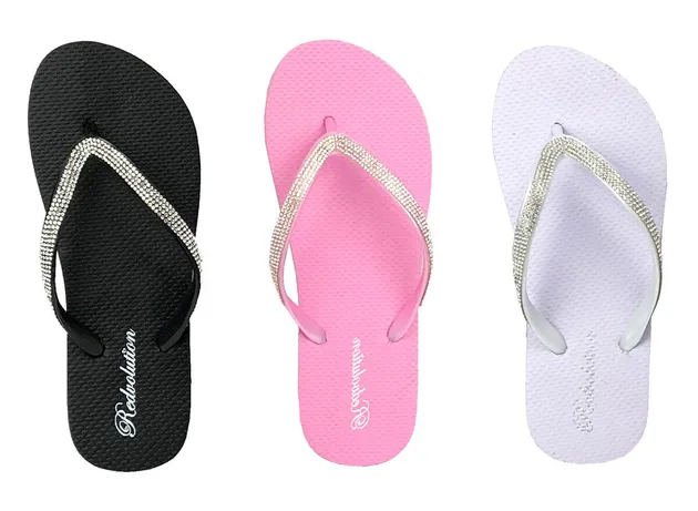 NEW Girls Rhinestone Flip Flop Beach Pool 