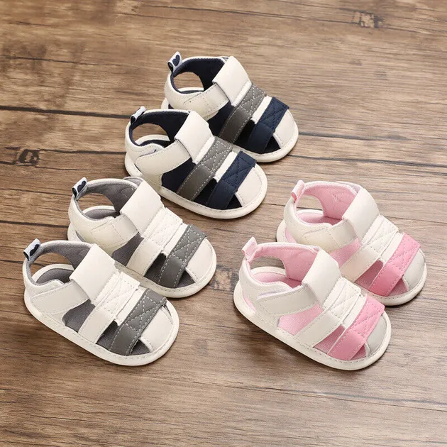 Newborn Infant Baby Boy Girl Soft Crib Shoes Toddler First Step Summer Sandals