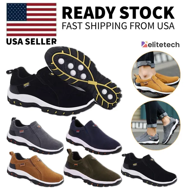 Men's Loafer Slip On Athletic Shoes Casual Walking Sneakers Outdoor Sports