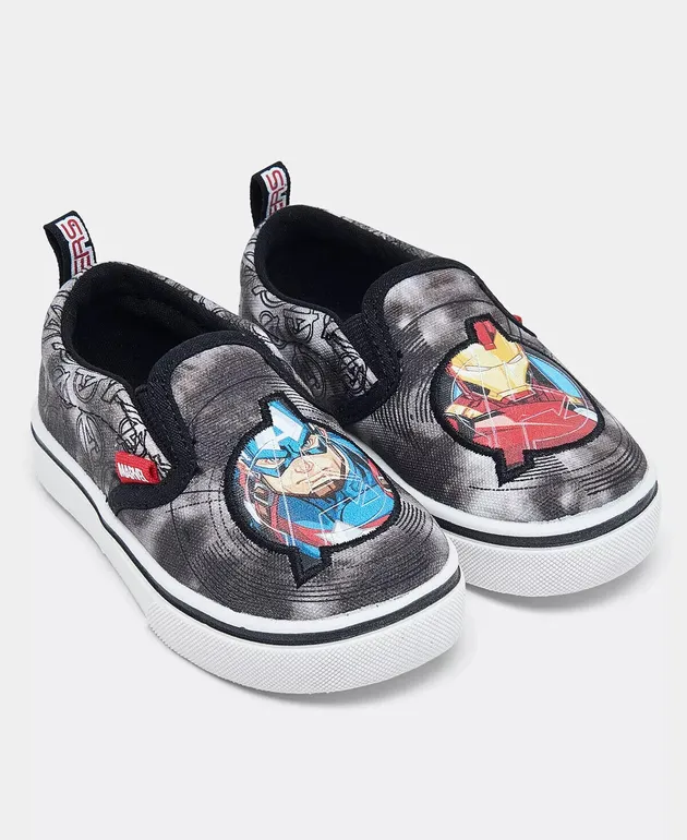 Little Boys Marvel Avengers Slip-On Twin Gore Casual Sneakers