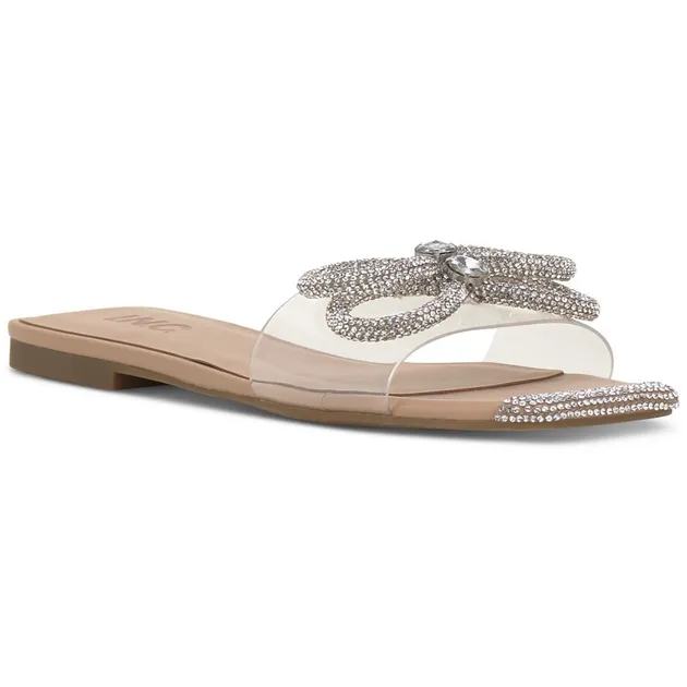 INC Womens PLORAP Square toe Bow Flatform Sandals Flats 5 Medium (B,M) BHFO 5417