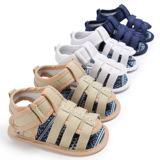 Baby Boy Crib Shoe Infant First Step Shoes Toddler Summer Sandals Size 0-18Month