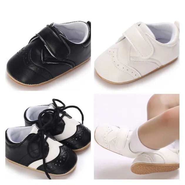 Newborn Baby Boy Crib Shoes Infant PreWalker Trainers Wedding Party Outfit Shoes